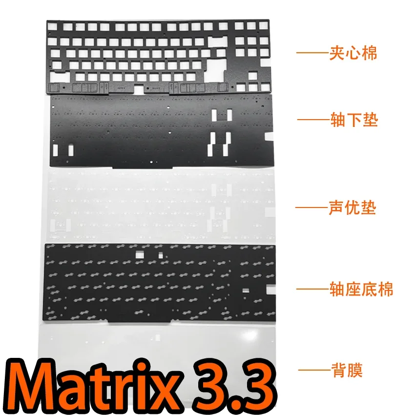 

Matrix 3.3 keyboard foams poron plate foam ixpe pad and pet foils