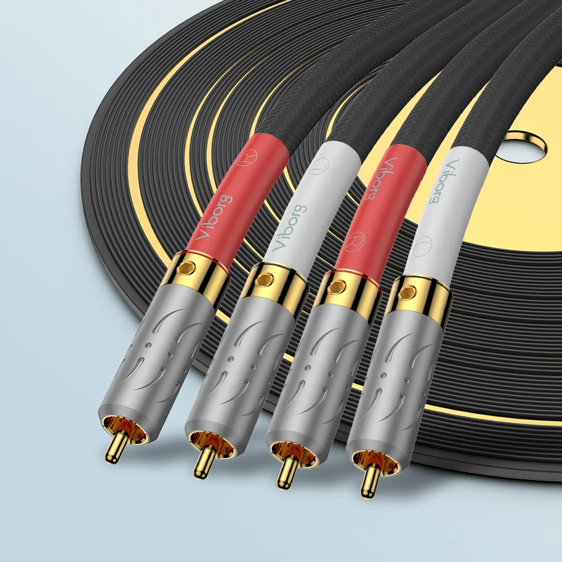 

Viborg Hi-End 4N Multiple Oxyacid Pure Copper Male To Male Rca Interconect Cable for Amplifier Phone Edifer Home Theater DVD