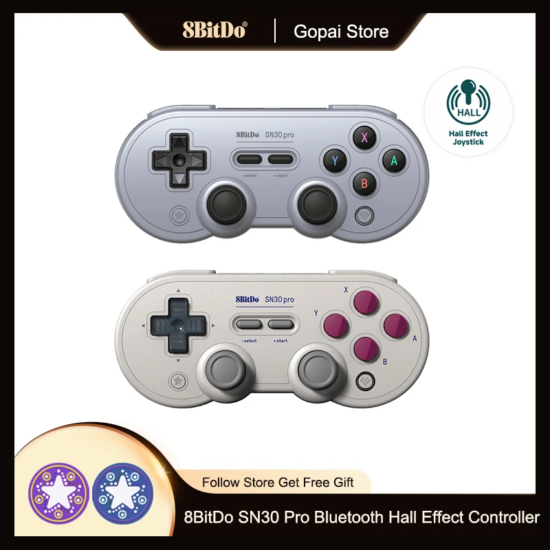 

8Bitdo NEW SN30 Pro Wireless Bluetooth Gamepad Hall Effect Joystick Controller for Nintend Switch / Windows / macOS / Android