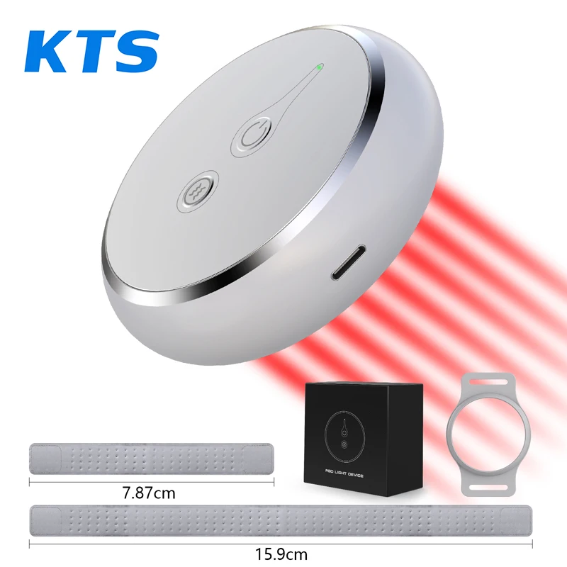 

KTS Wrist Massager LED Red Light Therapy Device Healthcare Round Near Infrared Therapy Device for Wrist Sprain Arthritis 810nm