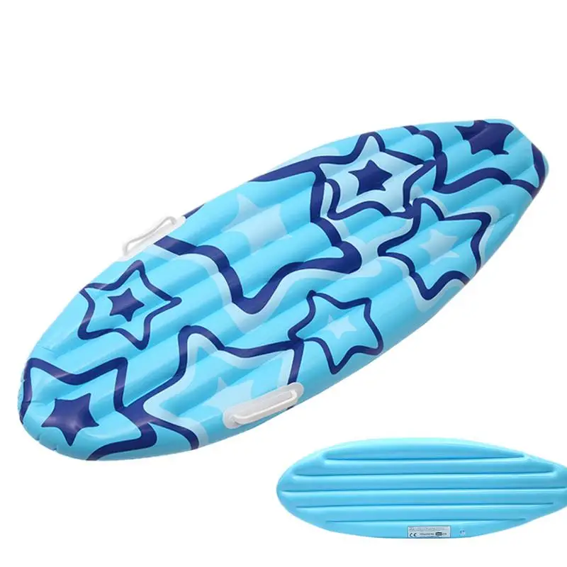 Outdoor Inflatable Surfboard PVC Sea Surfing Bodyboard Star Pattern Children Surfing Floating Mat With Side Handles Summer