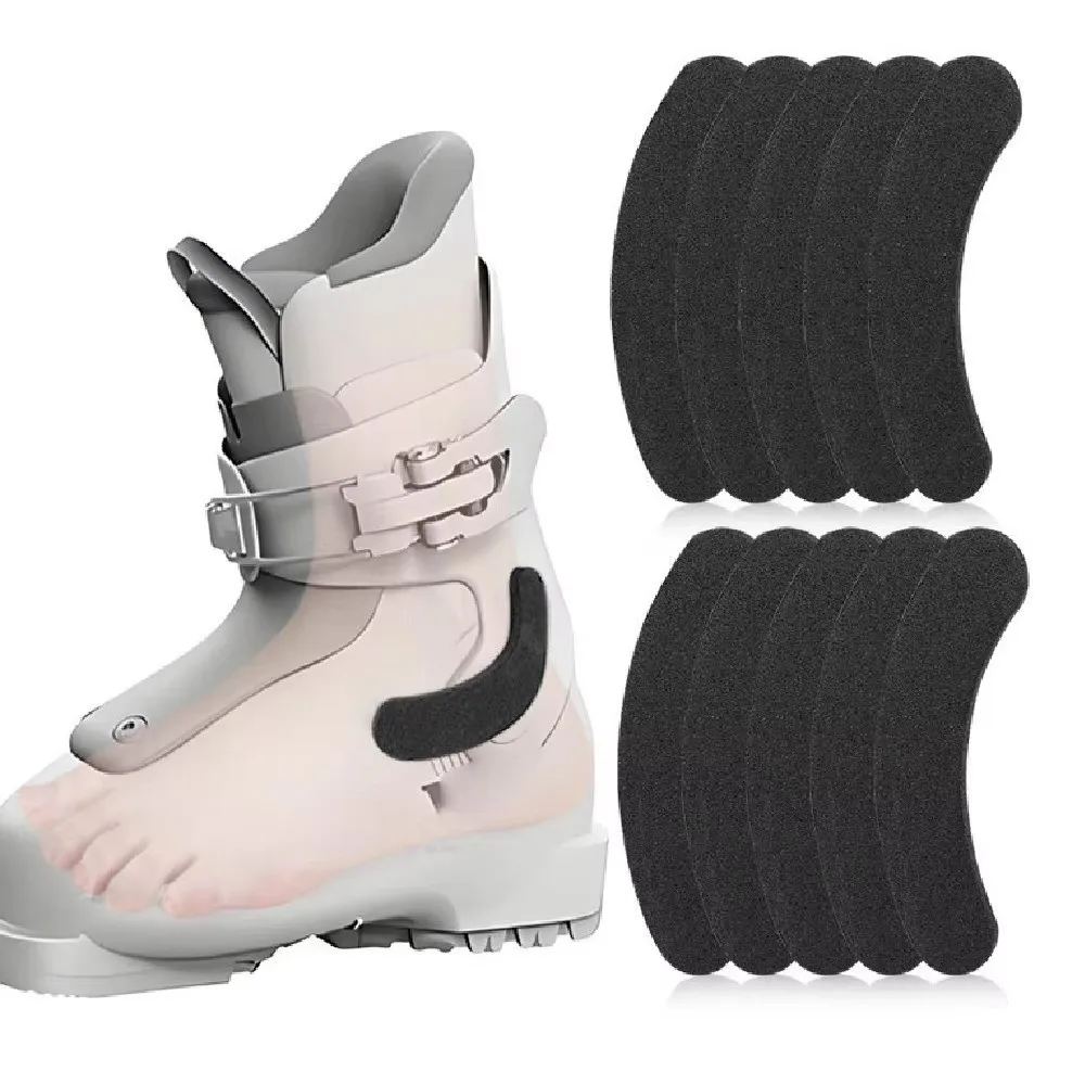 Self-Adhesive Gel Pad for Ski Boots Soft Foam Shock Absorption Ski Boots Heel Protector Anti-Blister Anti-Rub
