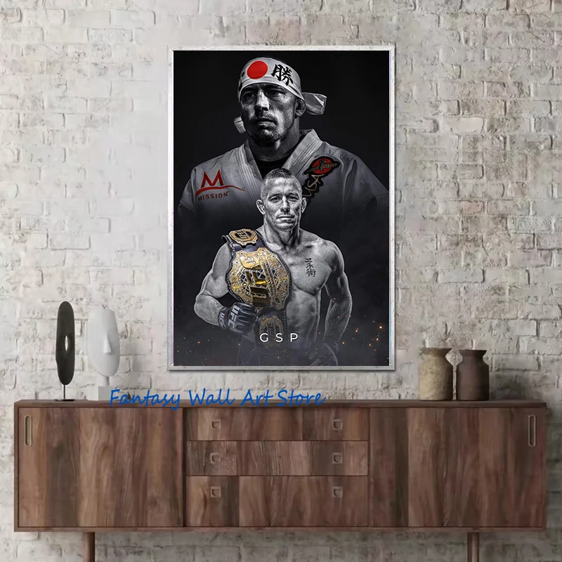UFC Boxing Fighters UFC Champions Athlete Motivation Fighter Icon Motivational Poster Canvas Painting Wall Pictures Home Decor