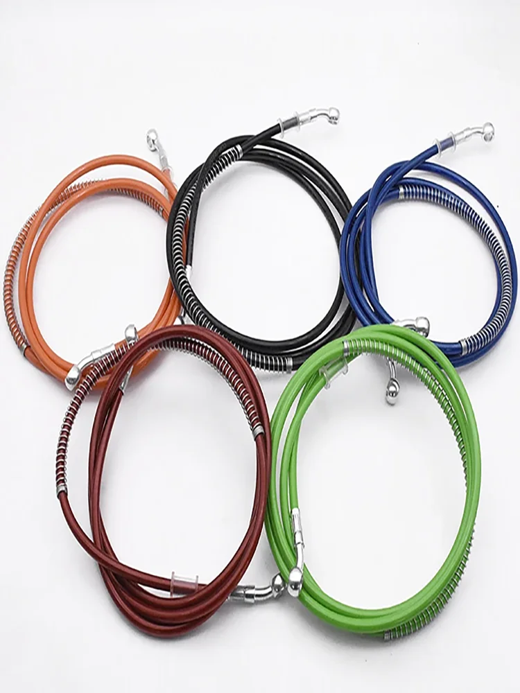 30 cm-2400 cm moto tressé tuyau d'huile ligne Tube tuyau moto universel course tuyau de frein hydraulique 10mm Banjo 28 degrés
