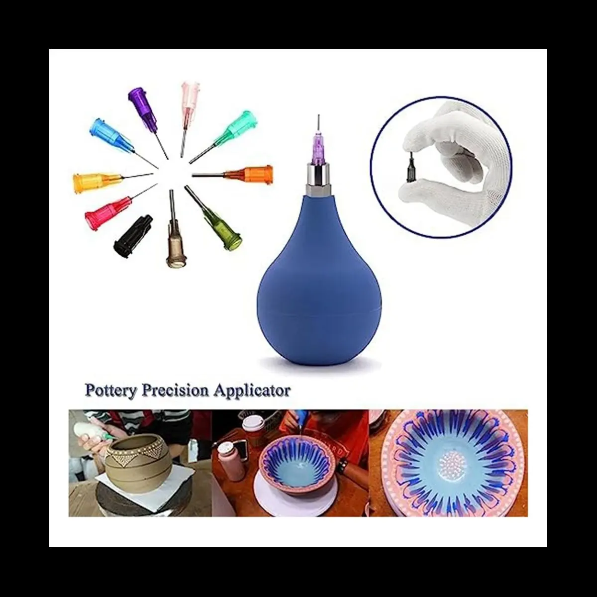 

Бутылка-аппликатор REST с керамическим наконечником для глиняных инструментов и материалов, с иглой и воронкой для заливки