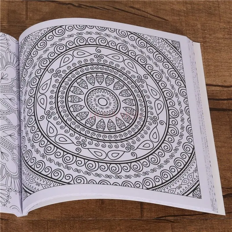 Coloring Books for Adults, Reducing Stress, Filling Color, Painting, Psychotherapy Album