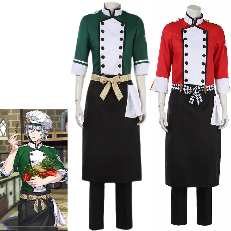 

Custom Made Twisted-Wonderland Master Chef Silver Riddle Cosplay Costume Uniform Halloween Suits Anime Outfits Custom-tailor Cos