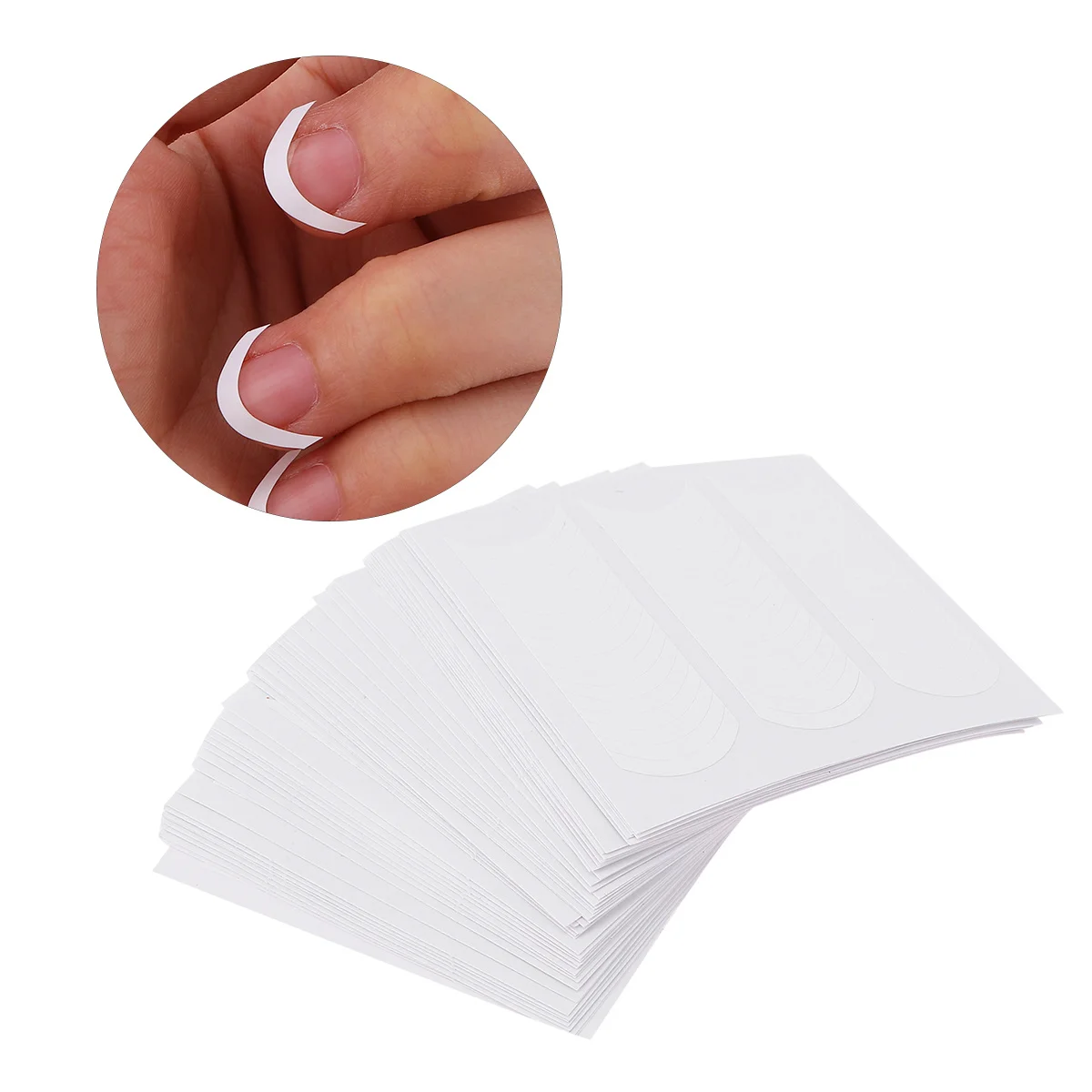 50 set di adesivi per nail art per manicure francese, adesivi autoadesivi per linee fai da te, suggerimenti per la decorazione sicura per la casa e il salone