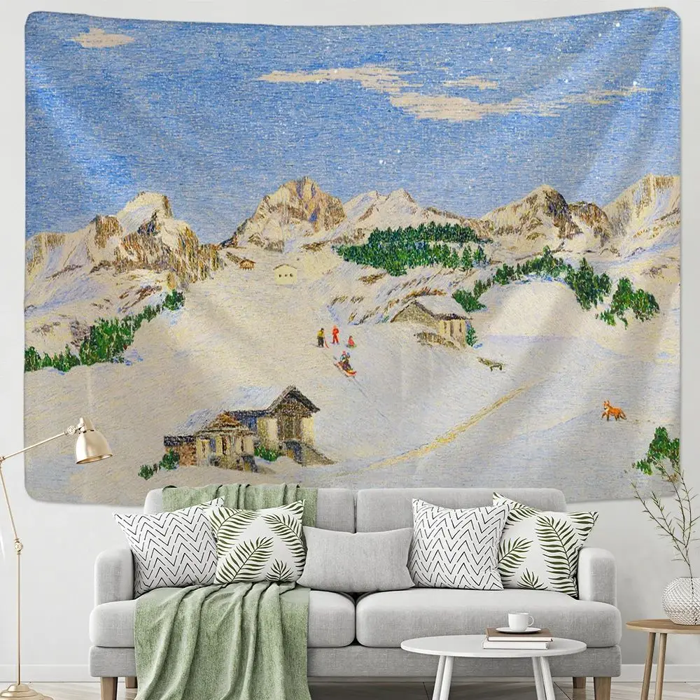 Newly Released Famous Van Gogh Pattern Quilt Wall-hanging with Star and Moon Night Decoration Rug and Tapestry