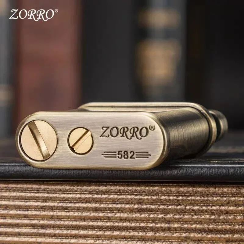 New Portable Simple Windproof Lighter Kerosene Lighter Pure Copper Push-type Creative Retro Novelty Button Ignition