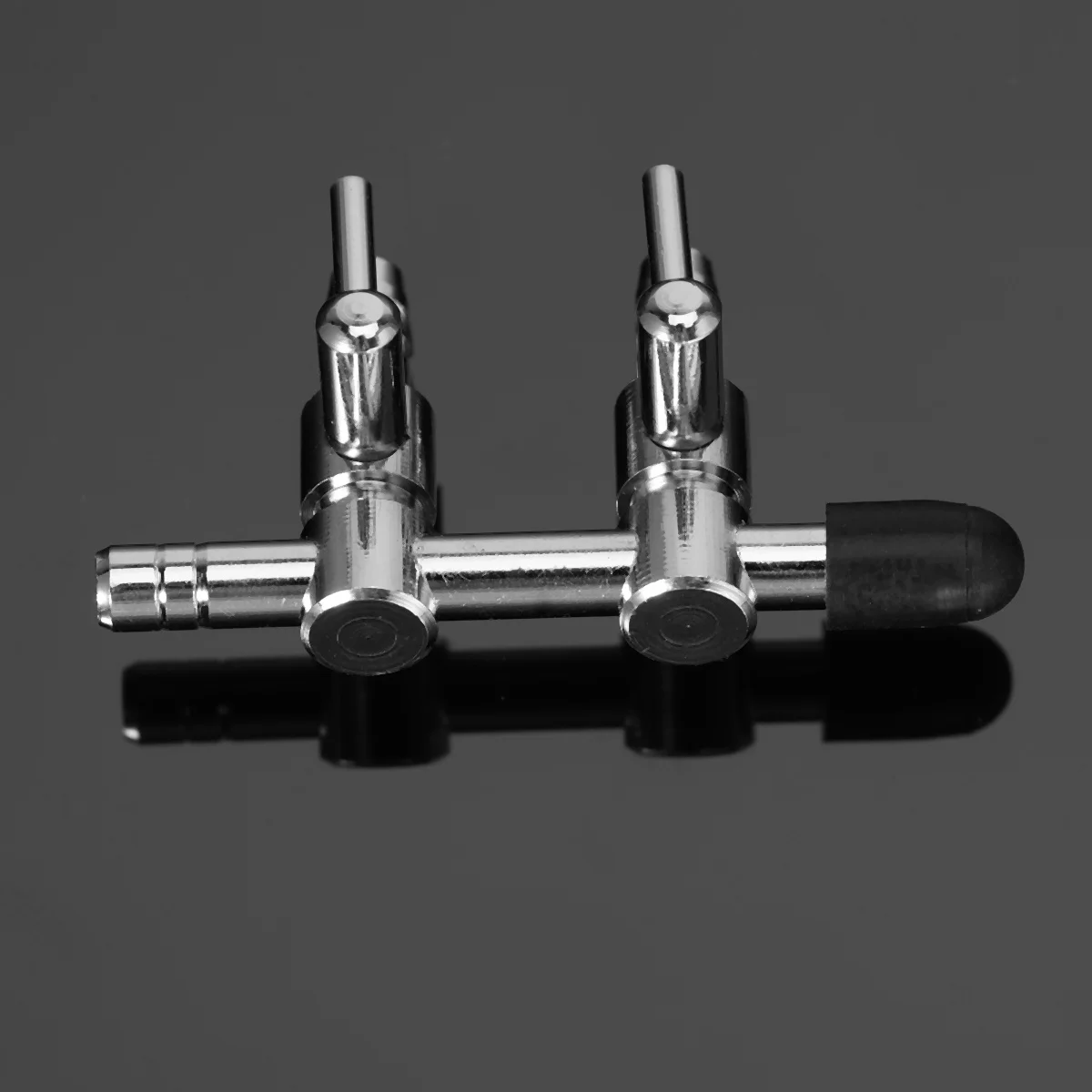 

2 Way Oxygen Tube Distributor Stainless Steel Air Pump Flow Lever Control Inline Splitter for Aquarium Pond Aerator System