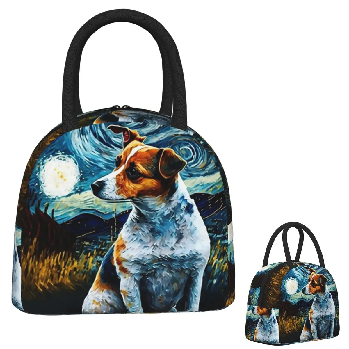 

Собака Джек Рассел-терьер Поп-арт Сумки для обеда Изолированная коробка для бенто Водонепроницаемая сумка для обеда Многоразовые сумки для пикника Термосумка