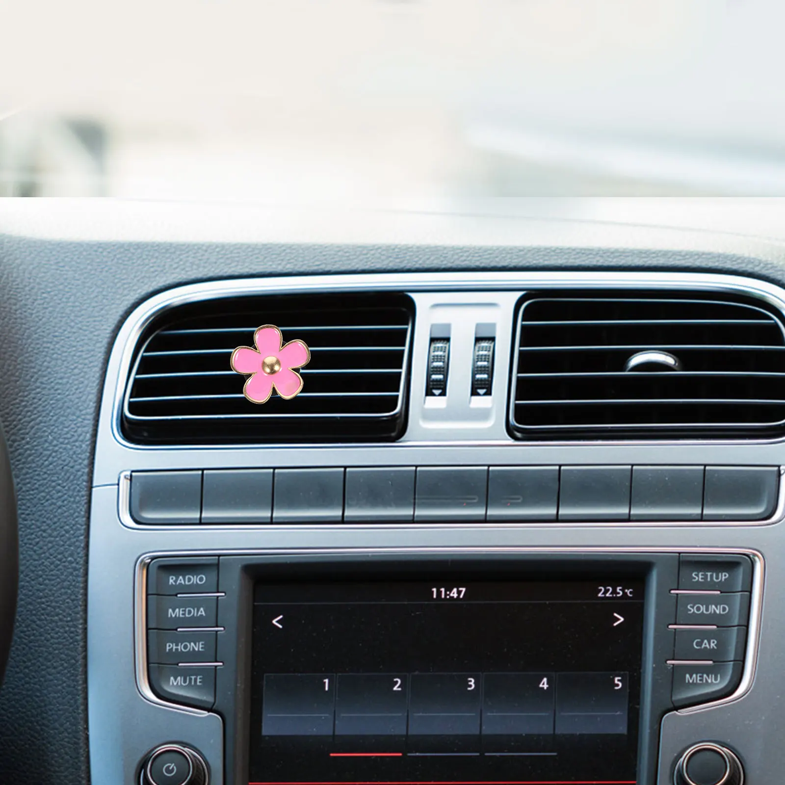 

6pcs Vent Clips Air Outlet Freshener Aluminum Alloy Car Vent Clips Women Accessories Car Decor Interior Replacement