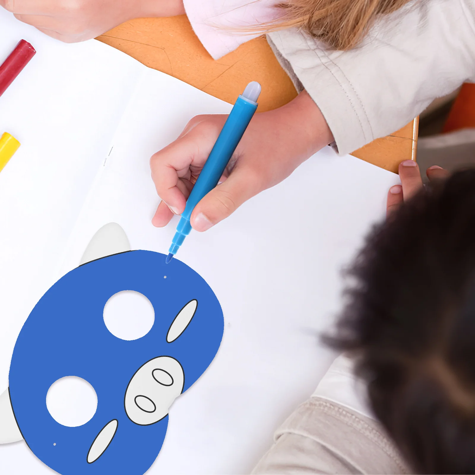 1 conjunto de máscara diy com máscaras de animais em branco para pintura, máscara criativa carnaval festa traje acessório artesanato sem pintura