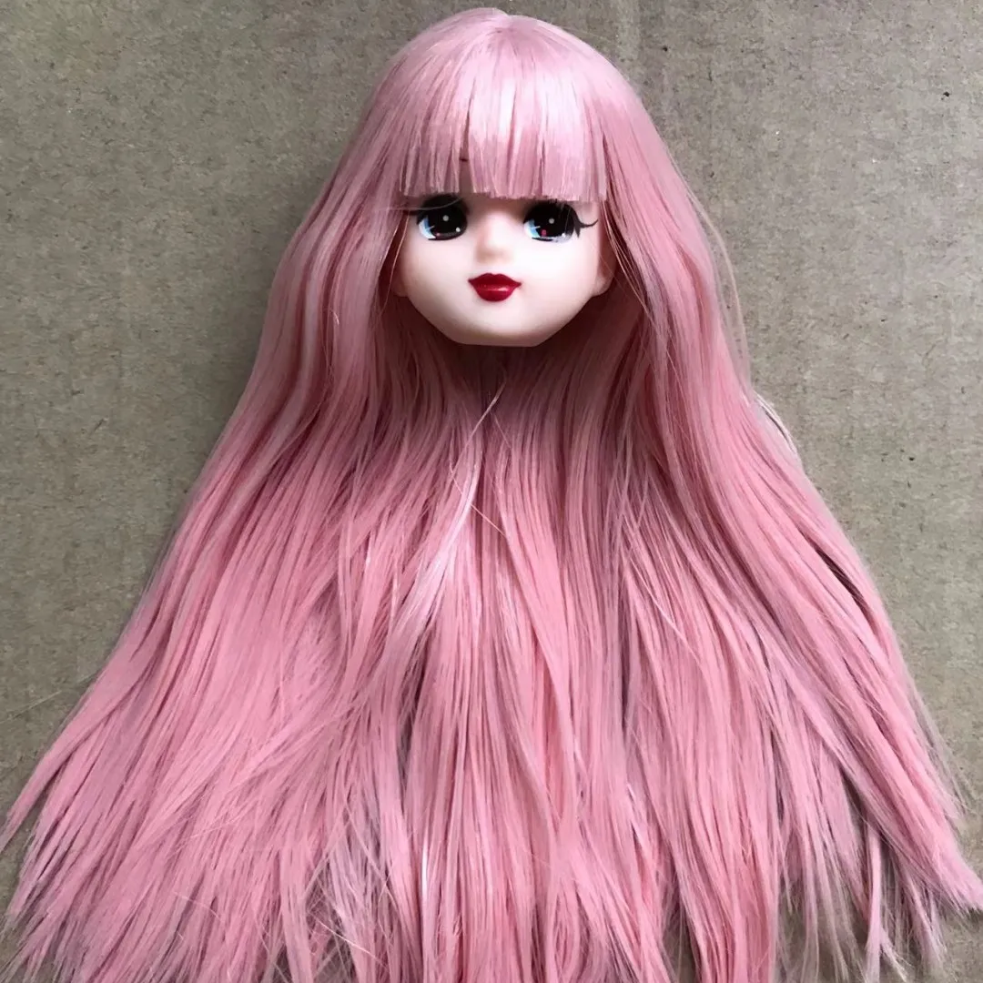 Lica Red Lips Doll Heads Multi Hair Color Style Doll Parts Cute Girl Doll Heads Soft Colorful Doll Heads