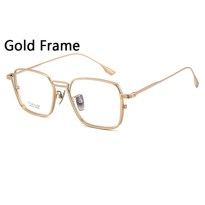 الرجال اليدوية الرجعية خفيفة التيتانيوم النقي مربع مكافحة الضوء الأزرق ثنائية البؤرة نظارات للقراءة مد البصر نظارات نظارات قريبة بعيدا