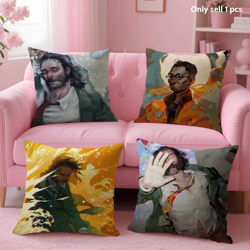 D-Disco Elysium Hot Video Game Cushion Cover Decorative Linen Throw Pillow Case Soft For Bed Sofa Car Home Decor