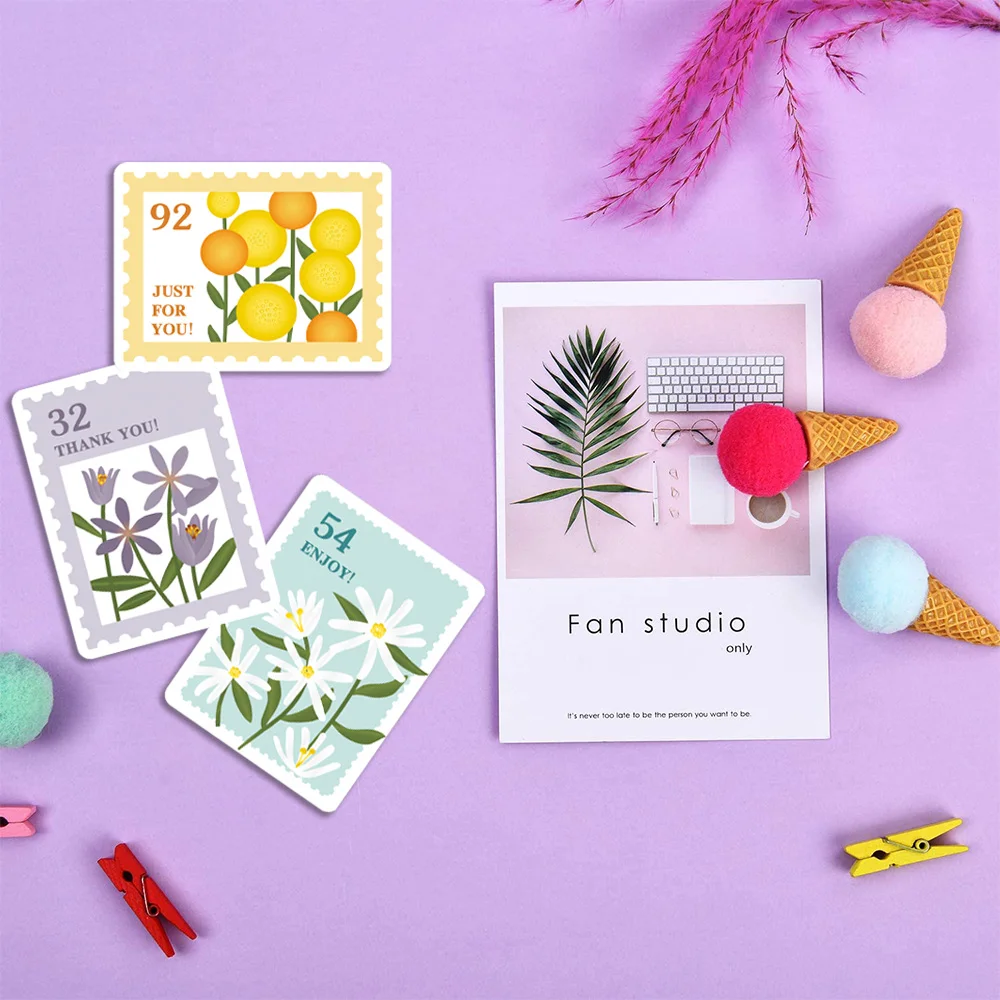 500 قطعة/لفة جميلة زهرة نمط ملصقات الزخرفية 5 أنماط سكرابوكينغ عصا التسمية Diary ألبوم القرطاسية ختم ملصقات