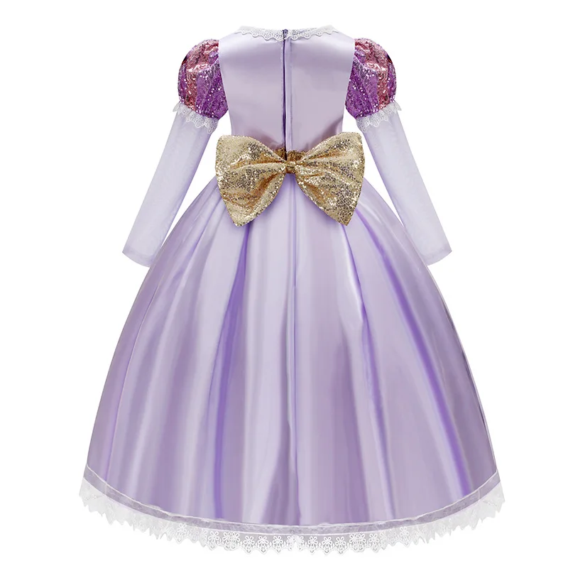 Vestido de Rapunzel para niña, disfraz enredado para fiesta de Halloween, cumpleaños, Navidad