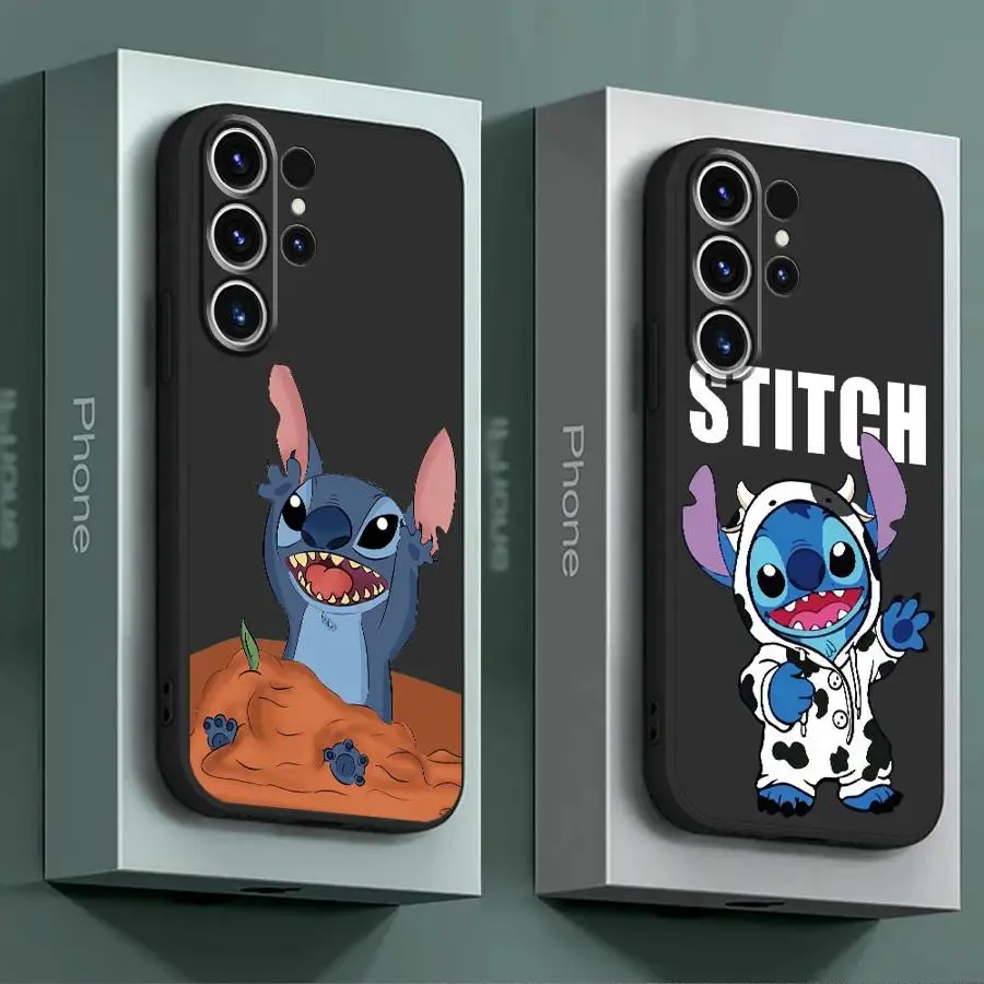 Cartoon Cute Disney Stitch Phone Case for Samsung Galaxy S24 Ultra S21 5G S22 Plus S23 Ultra S21 FE S20 S23 FE S21 Soft TPU