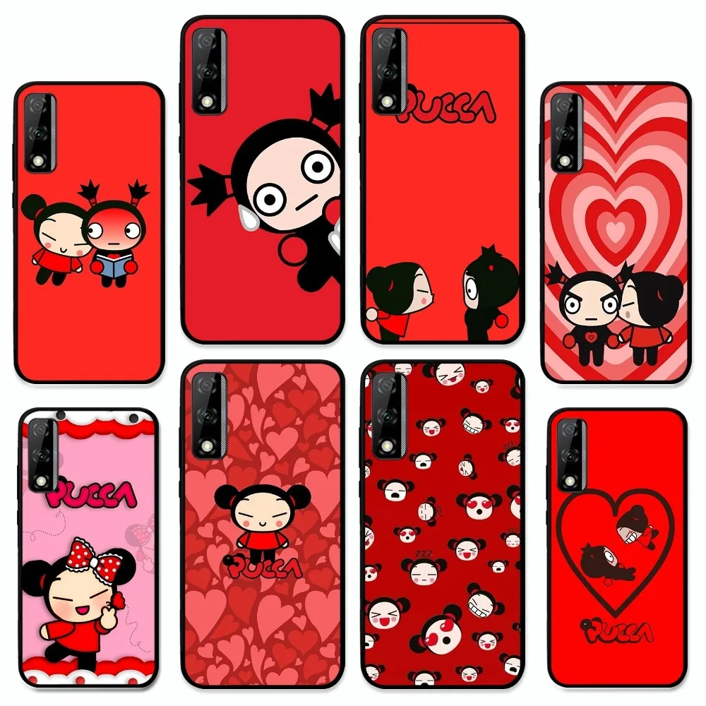 Cartoon P-Pucca G-Garu Phone Case For Huawei Y9 6 7 5 Prime Enjoy 7s 7 8 Plus 7a 9e 9plus 8E Lite Psmart Shell