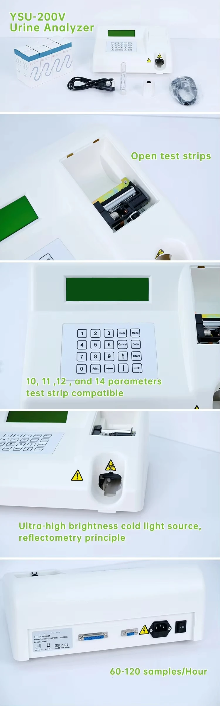 YSU-200V Electric Automatic Urine Analyzer for Animals and Pets (for Veterinary Use) China
