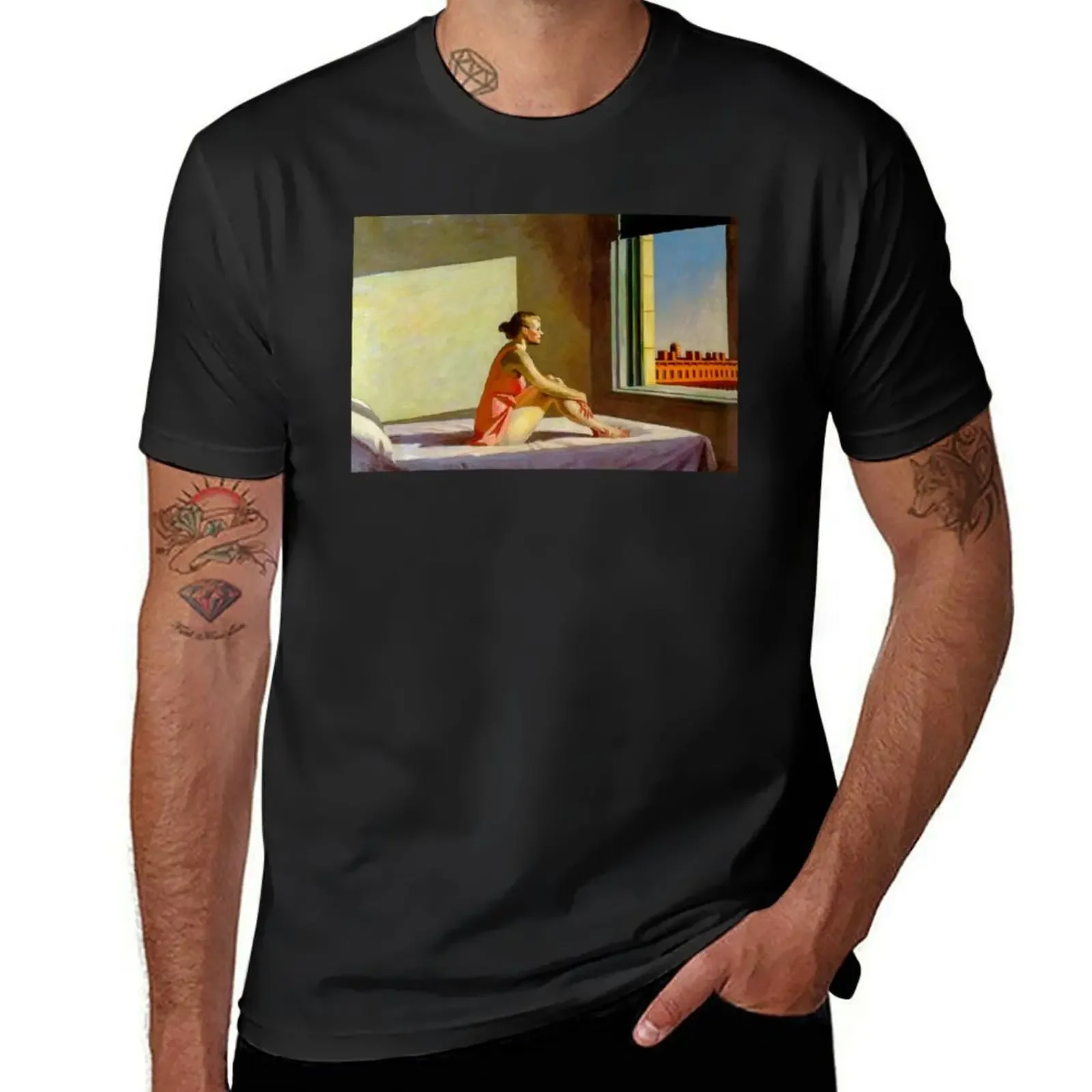 Morning Sun by Edward Hopper T-Shirt funny shirt cotton boys whites oversizeds fashion shirts tee shirts for men