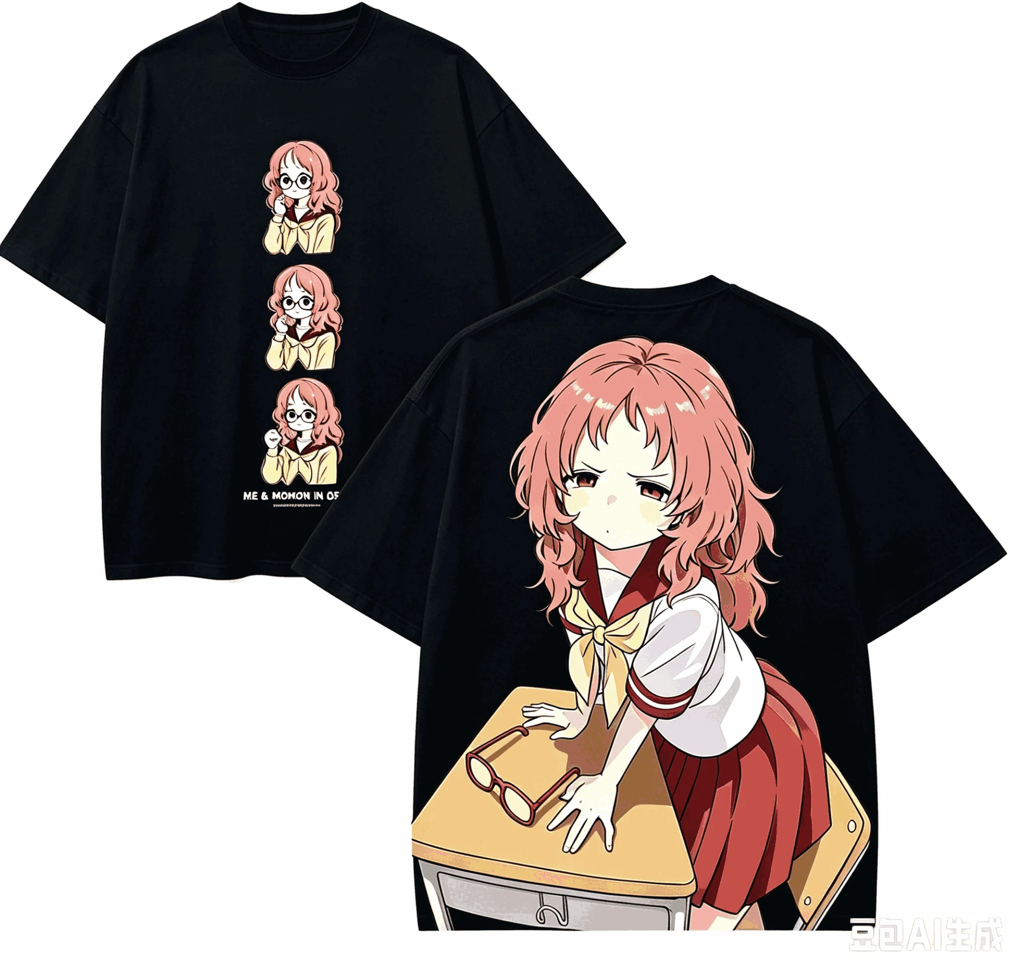 The Girl I Like Forgot Her Glasses Anime Lover T-shirt Harajuku Cotton New Model High Street Retro Fashion Oversized Unisex soft