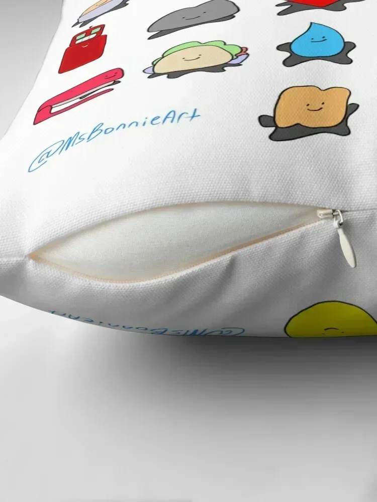 Bfdi All Contestants Pack Part 2 Throw Pillow Pillowcases Sofa Pillow Cover Couch Cushions pillow