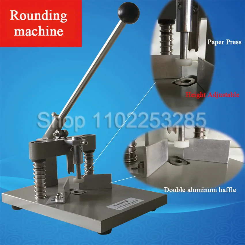 Manual Corner Rounder Die Cutter With Paper-Pressing Device 25mm Cutting Height Heavy Duty for Printing Packaging Industry