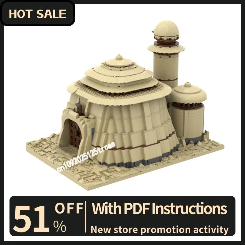 New 2297Pcs Famous Star Battle Movie Moc Desert Palace Model Building Blocks Diy Creative Ideas Kids Toys Birthday Gift