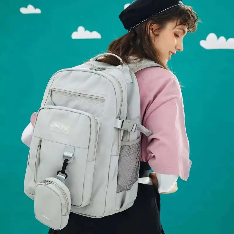 

Kawaii Backpack For Girls School Bags Portability Teens College Student Travel Shoulder Bag Large Capacity Laptop Backpack