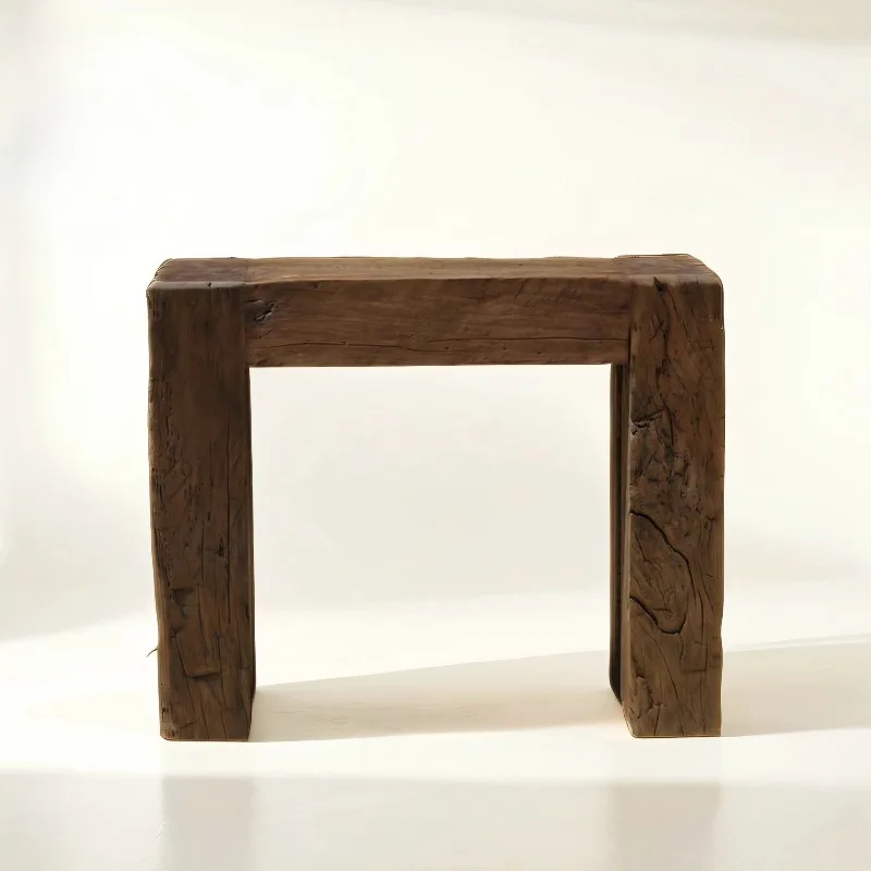 Ancient wood four-legged logs Xuanguantai solid wood wabi-sabi wind case