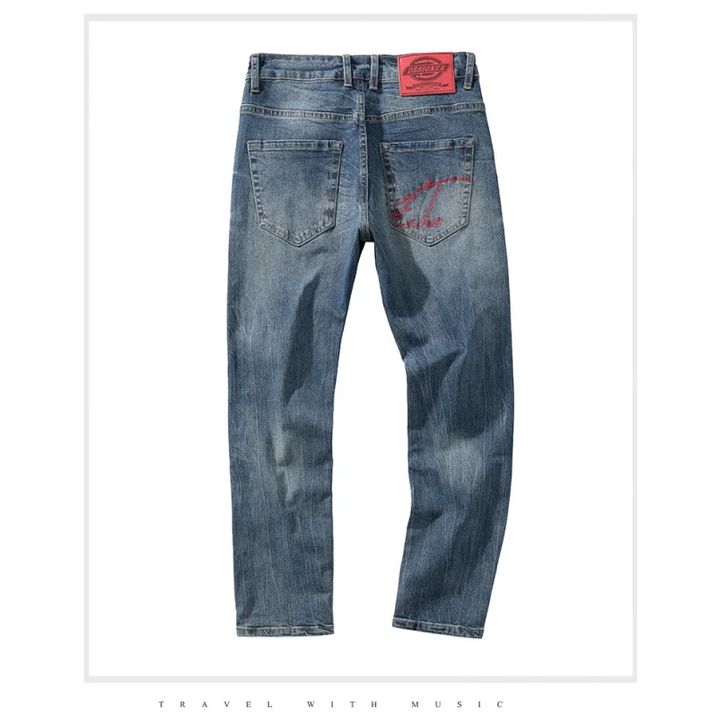 2024 neue Mode klassische Jeans Herren lässig einfache Röhren hose Mode Jugend tägliche Kleidung