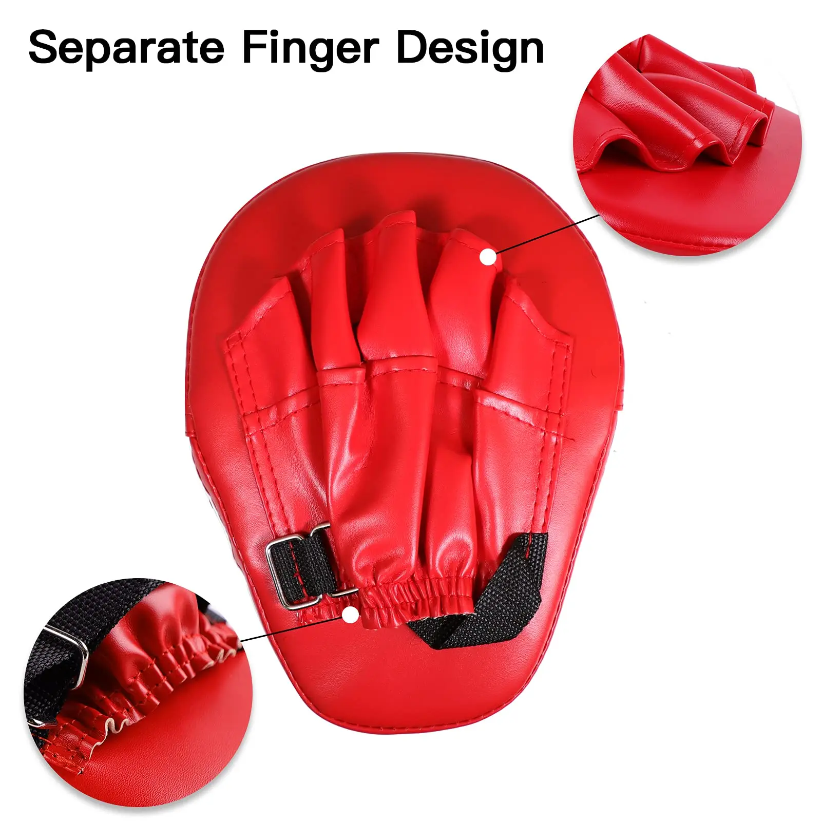 1/2 pcs KickBoxing Gloves PU Leather Punching Mitts Karate Muay Thai Sanda Combat Training Curved Baffle Hand Target Pads Thicke