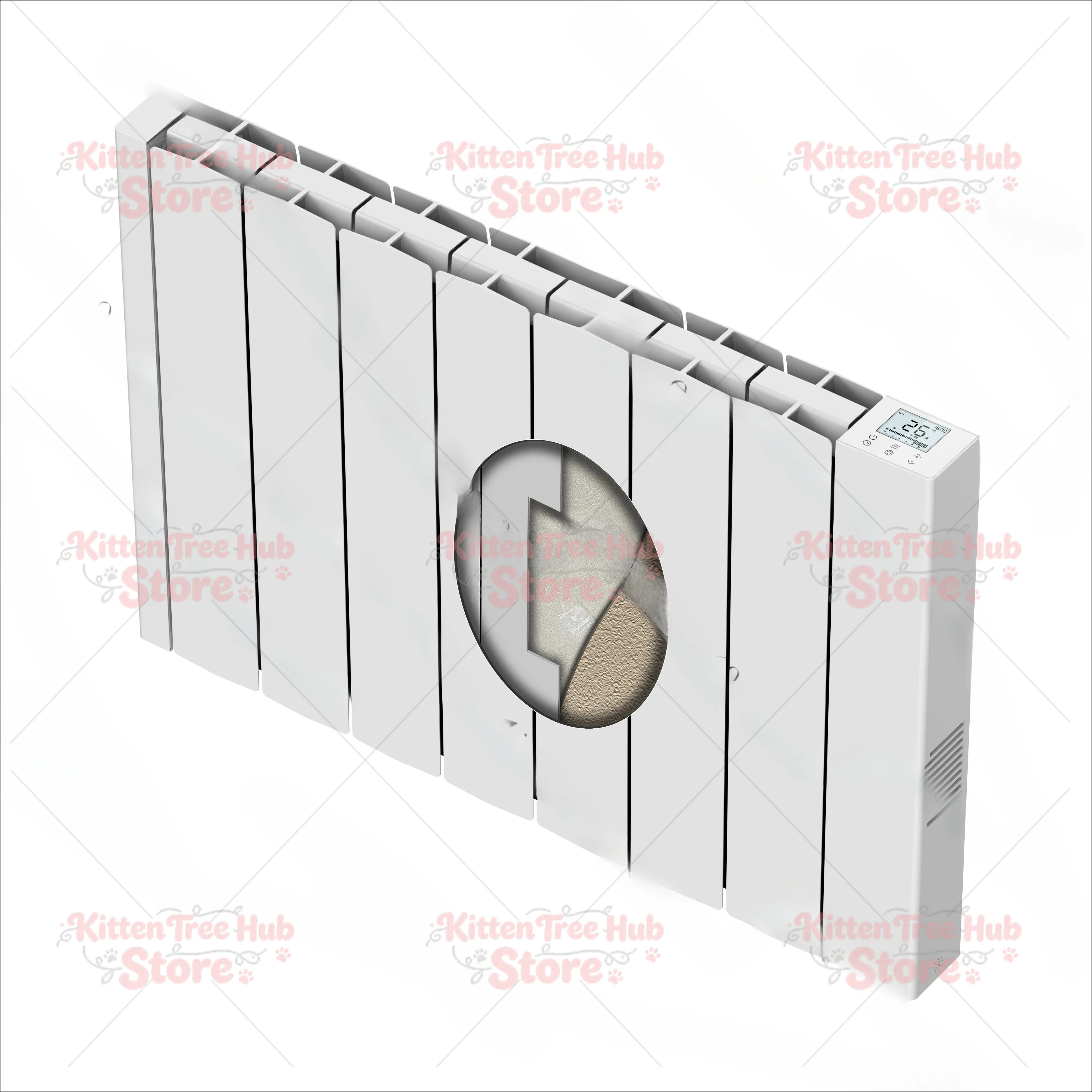 1000W remote electric radiator heater with adjustable thermostat