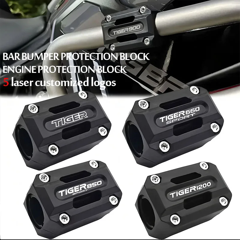 Misura Per Tiger 660 850 900 GT PRO Rally Explorer 1200 1200 XCA XC Protezione Del Motore Paraurti Protezione Accessori 22 25 28MM