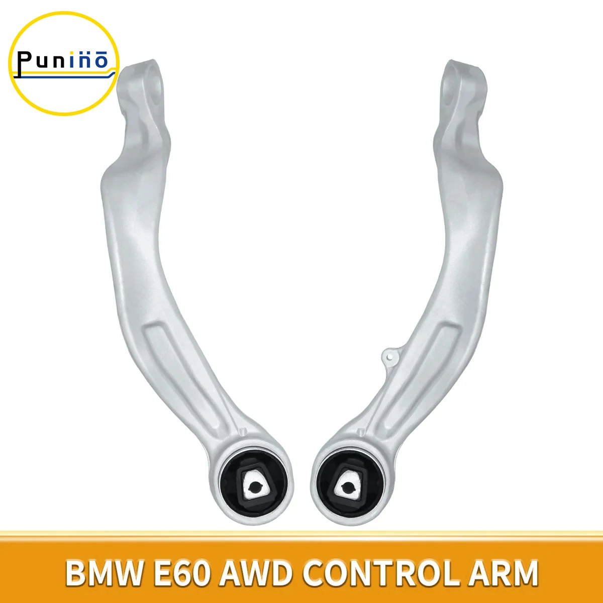 Punino Pair of Front Lower Forward Control Arm Suspension Kit for BMW 5 Series E60 AWD 525xi 530xi 535xi 2006 2007 2008 - 2010