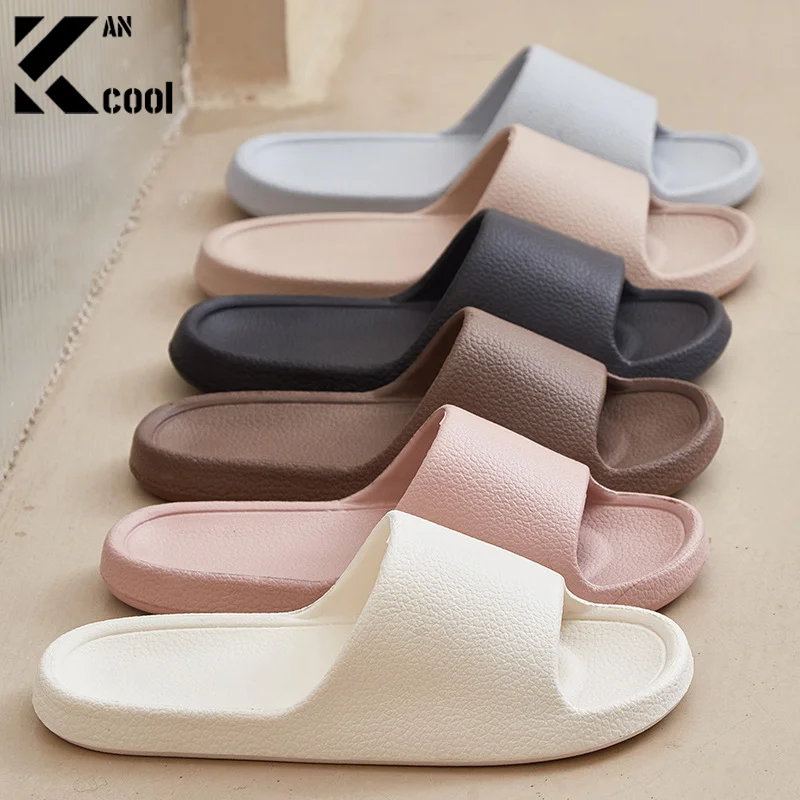 Summer Fashion Slippers Women Shoes Cloud Slippers For Men Home Flat Sandals Massage Flip Flops Couples Bathroom Indoor Slides