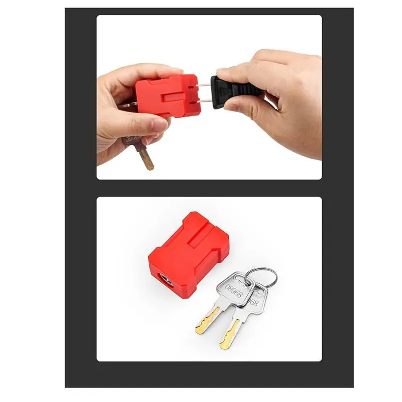AA94-2Set Plug Lock-Electrical Cord Plug Lockout Device,Electrical Shutdown Service Fits U.S Standard 2 And 3-Pronged Plugs