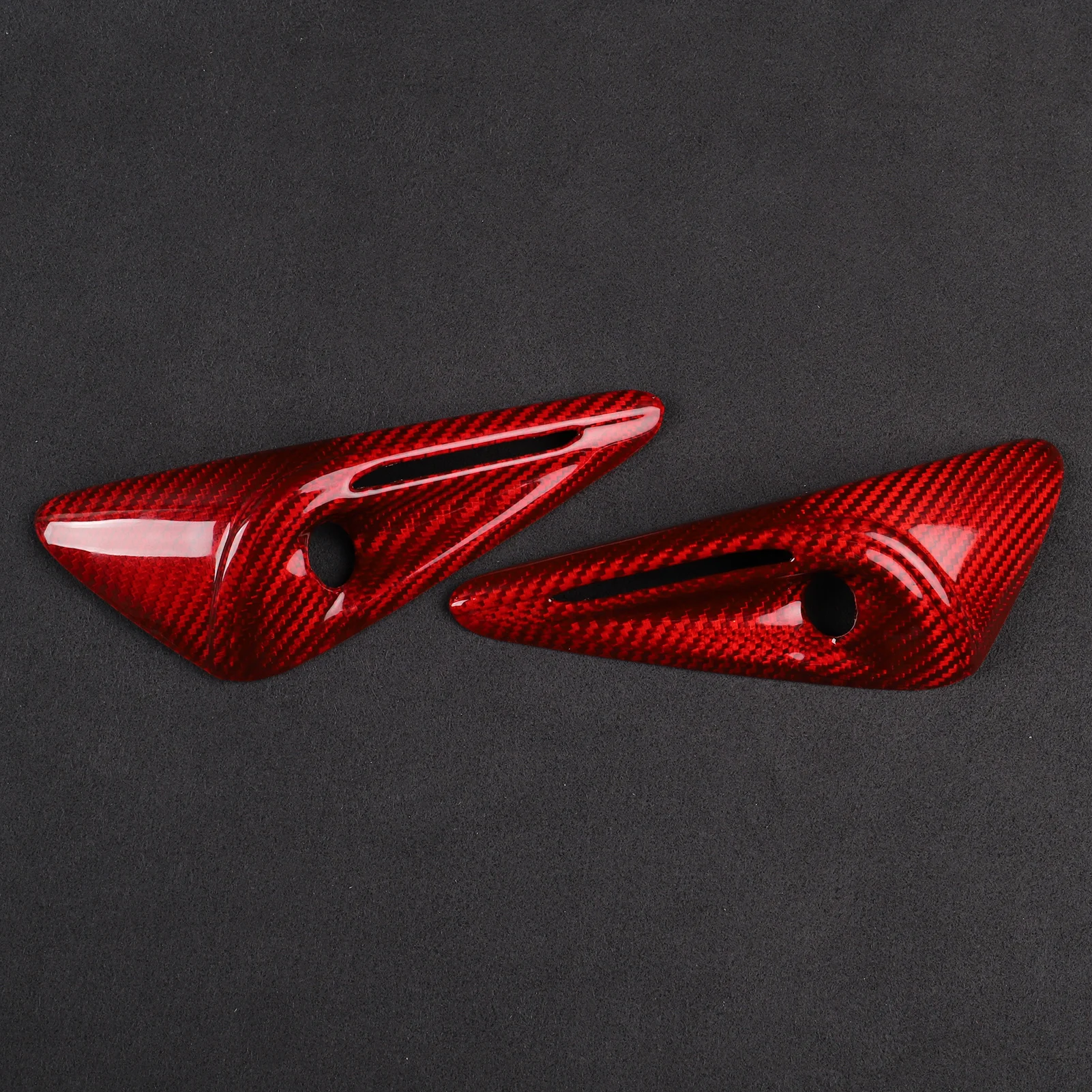 For Tesla Model Y Juniper 2025+ For Model 3+ Highland 2024+ Real Carbon Fiber Side Camera Cover Leaf Board Sticker Accessories view 4