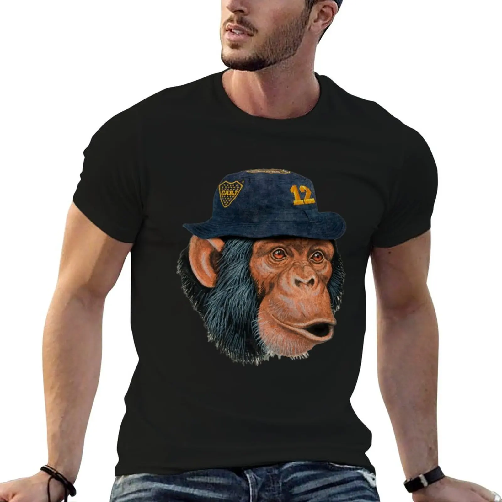 

Boca Juniors Ape Fan T-Shirt summer clothes designer shirts Short sleeve tee oversized Men's t-shirts