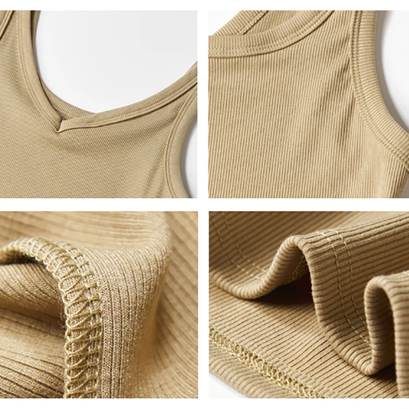 المرأة عارضة القطن الخامس الرقبة أعلى المحاصيل ، بلا أكمام ، أحادية اللون ، ضئيلة ، متماسكة ، كاميس ، الملابس الداخلية ، مرنة ، قبالة الكتف ، الرياضة ، تانك الأعلى ، الأساسية ، الصيف
