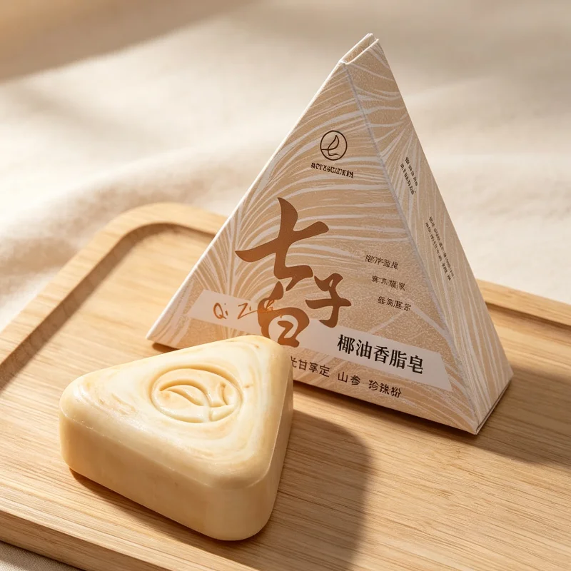Herbal Plant Extract Facial Soap 120g Coconut Oil Gentle Face Body Cleansing Improve Dull Skin Natural Refreshing Non-tightening
