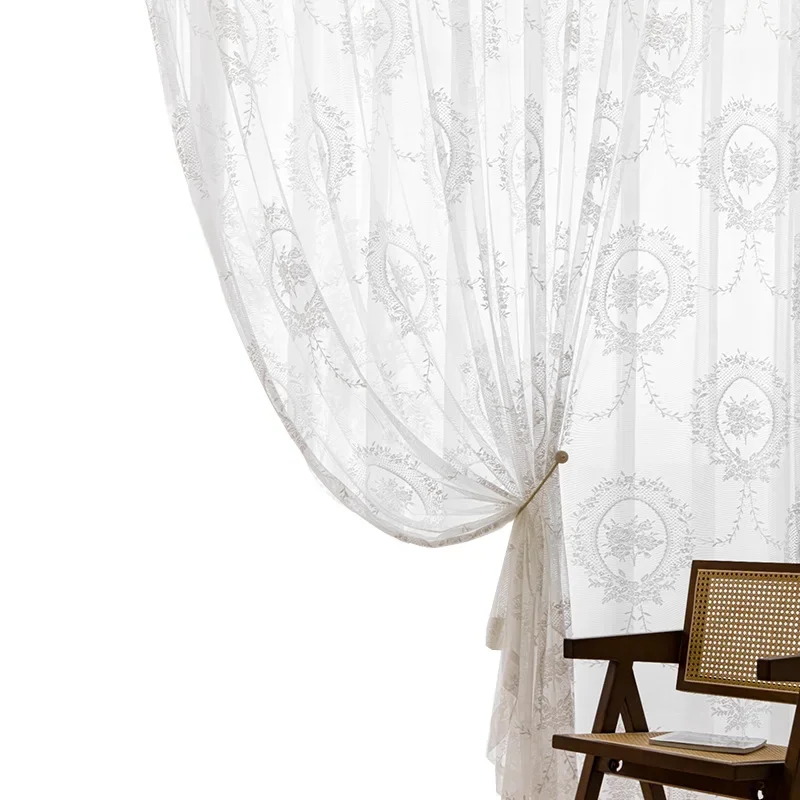 (48) Mirror Curtains, Curtains, Living Room Balcony Windows, White Gauze Curtains