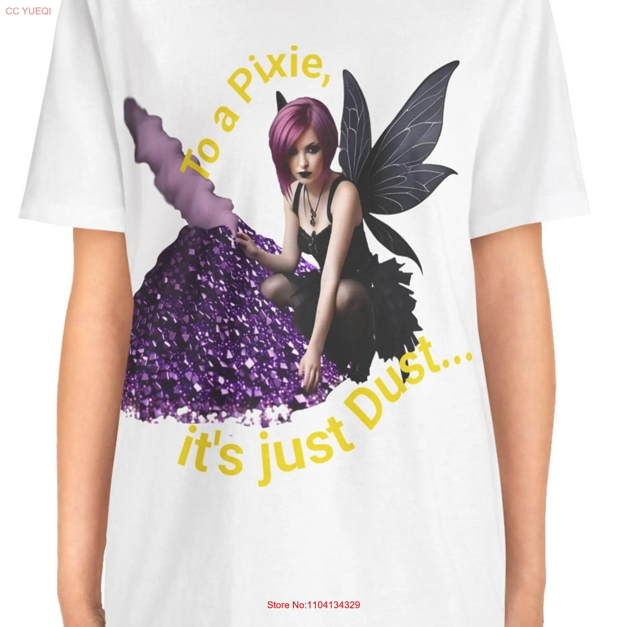 To A Pixie It's Just Dust T Shirt With Your Own Goth Playing In Her Pile Of Purple long or short sleeves