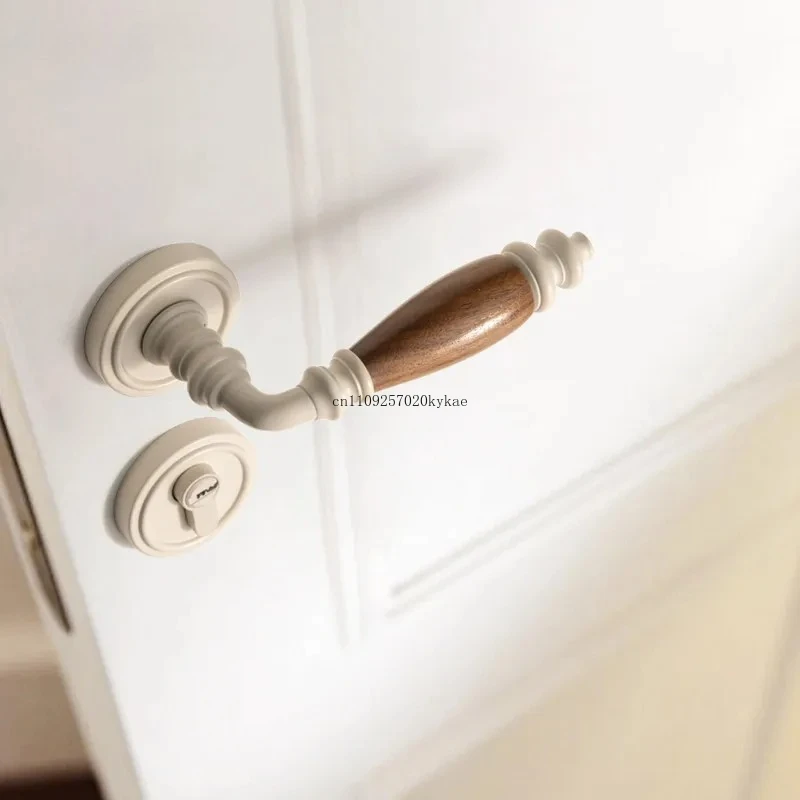 

French Bedroom Door Locks Indoor Silent Security Door Lock Vintage Door Handle Split Mechanical Lock Household Hardware