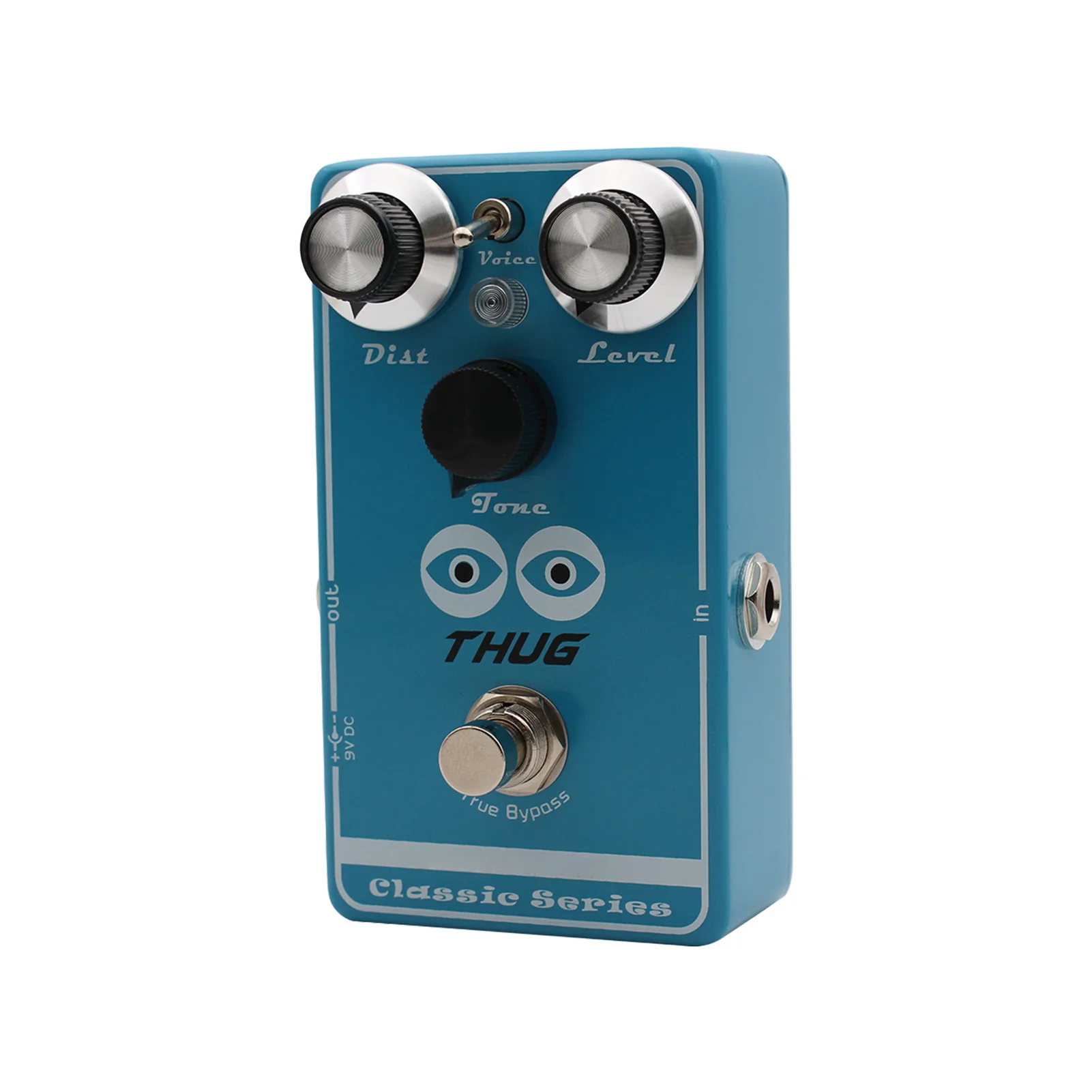 MOSKYAUDIO THUG مكاسب عالية تشويه تأثيرات الغيتار دواسة 3 وضع لهجة التبديل قابل للتعديل كسب مُضخّم صوت محاكاة الصوت #6