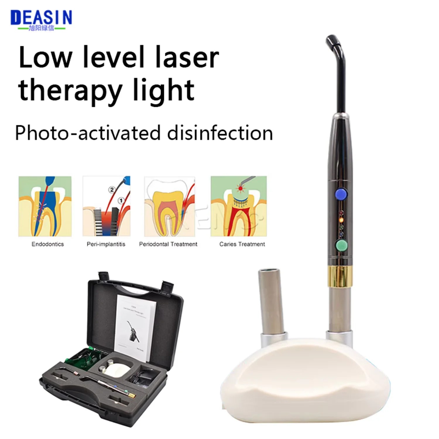 

Dental Diode Laser System Wireless Photo-Activated Heal laser Pen Oral Soft Tissue Lamp Perio Endo Surgical
