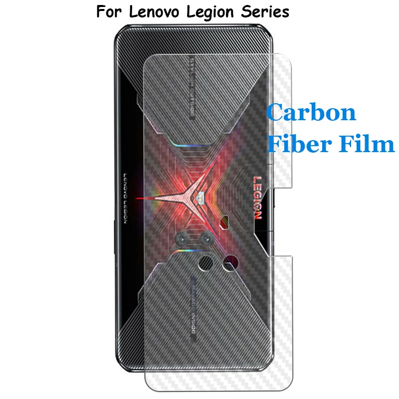 For Lenovo Legion Y70 Pro 3D Transparent Carbon Fiber Rear Back Film Stiker Screen Protector (Not Tempered Glass)